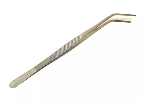 24" Long Stainless Steel Curved Tweezer for Fish Tank Plants