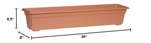 Novelty 16365 Countryside Flower Box Planter, 36-Inch, Terracotta - color: Terracotta, size: 36-Inch