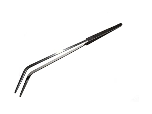 Aqua Pinsettes 18in Curved Aquascaping Aquarium Fish Tank Cleaning Tools Plant Trimming Tweezer