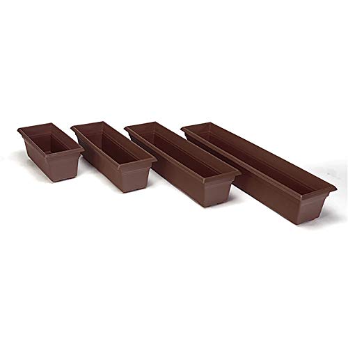 Root & Vessel 16363, Brown, Countryside Flower Box Planter, 36-Inch - color: Brown, size: 36-Inch