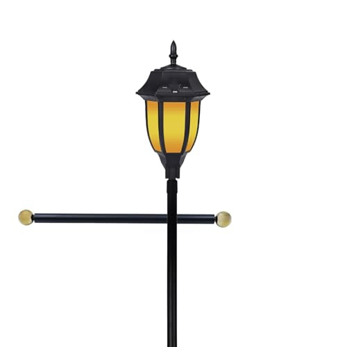 Geesatis 16"Black Lamp Post Cross Arm Ladder Rest with Gold Removable Knobs - color: Gold(1Pack)