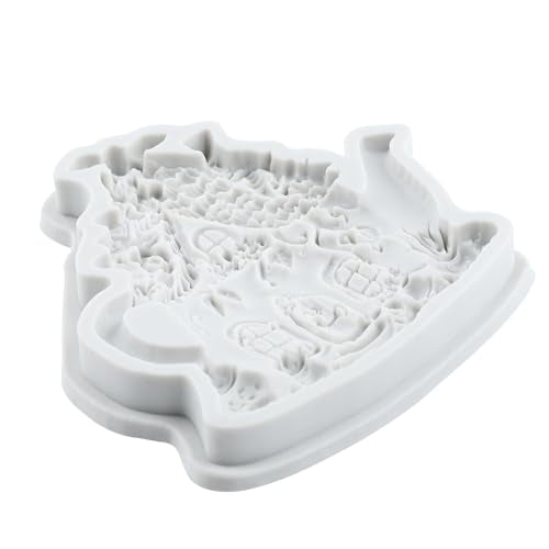 Teapot House Silicone Mold Fairy House Fondant Molds Set of 3 - color: Style F