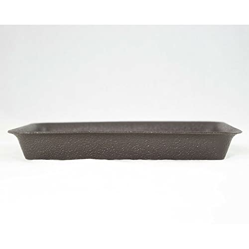 4 Pcs Rectangular Dark Brown Plastic Humidity / Drip Tray for Bonsai Tree 7"x 5"x 1"
