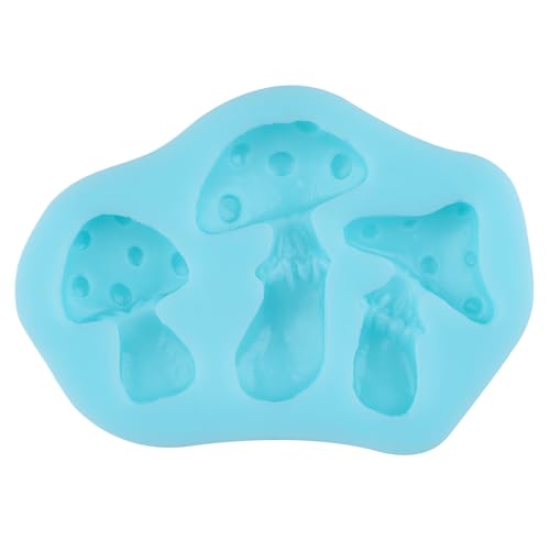Mushroom Fondant Silicone Molds Mushroom Chocolate Candy Mold | Birthday Party Cake Decorating Cupcake Topper Gum Paste Polymer Clay - color: Style E
