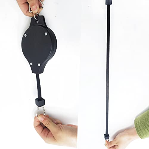 GXXMEI 3PCS Plant Pulley Hanger, Retractable Plant Hook Pulley, Adjustable Heavy Duty Plant Hanging Pulleys for Garden Baskets & Bird Feeder with 3 PCS Gold Metal Ceiling Plant Hooks