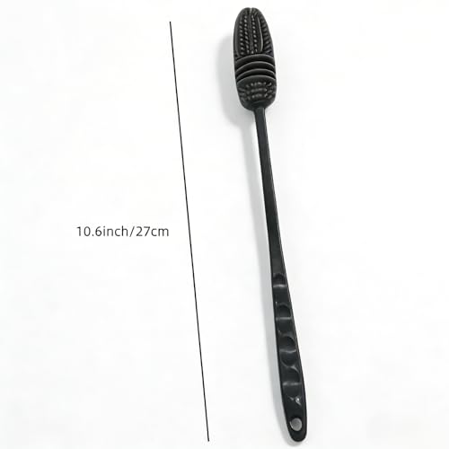 Long-Handle Silicone Bottle Brush – Flexible Deep Cleaning Tool for Cups & Narrow Necks-Grey