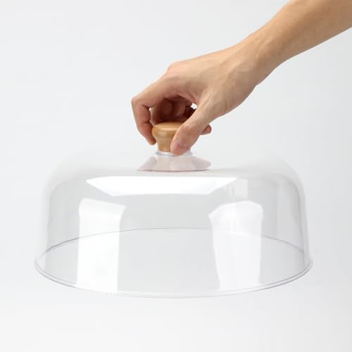 11 Inch Clear Cake Dome Cover, Acrylic Round Cake Stand Cover - size: 11 Inch - Wood+Acrylic