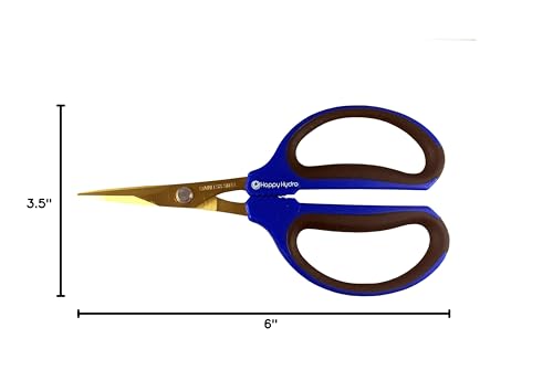 Happy Hydro Trimming Scissors - Straight Tip - 40mm Titanium Blades - Ergonomic Comfort Grip Handles - 1 Pack