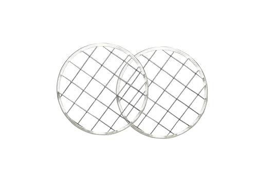 6PCS Metal Flower Mason Jar Lid InsertsSquare Grid Design for Wide-Mouth Mason Jars - Valentine’s Day Floral Holders, Home & Office Decorative Planters with Rustic Charm
