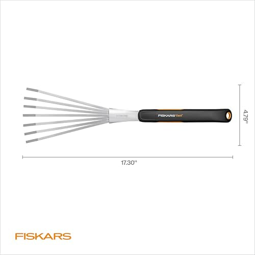 Fiskars Xact Hand Rake, Ergonomic Handle for Heavy Duty Gardening - size: Rake