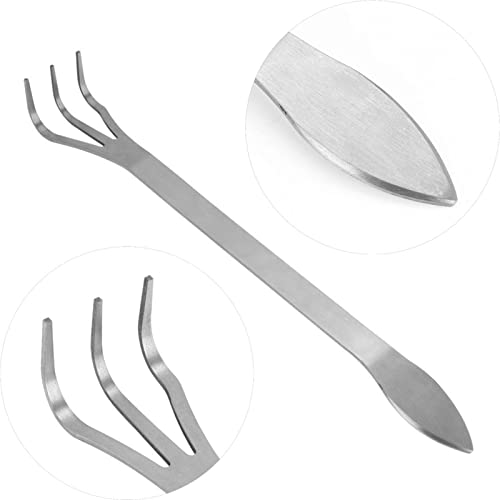 Bonsai Rake Bonsai Tree Tool Lightweight 3-Prong Stainless Steel Root Rake Loosen Soil Toool with Ergonomic Handle for Gardening Plants