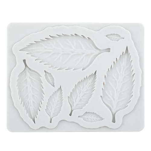 Leaf Polymer Clay Mold Rose Flower Leaf Silicone Molds | DIY Craft Epoxy Resin Casting Polymer Clay Tools Crafts Air Dry Jewelry Making - color: Style K