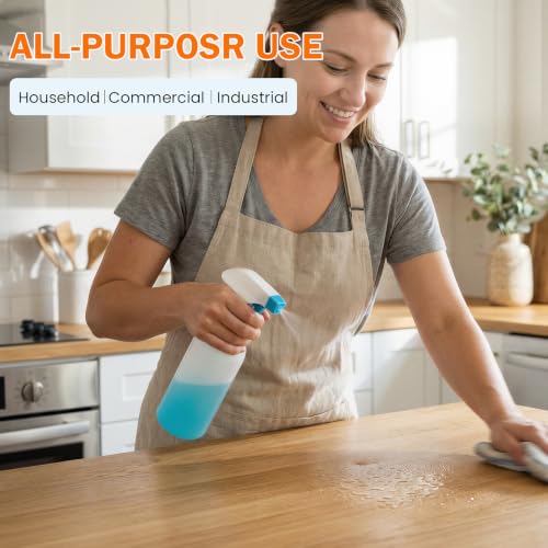 12oz HDPE Spray Bottles 2 Pack, Adjustable Mist Stream Containers - color: Blue, size: 12oz