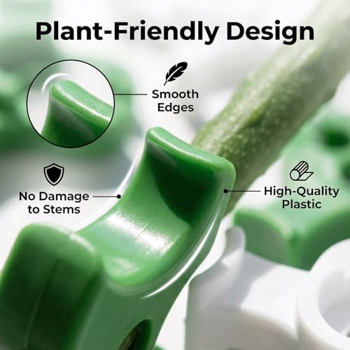 40 Pcs Low Stress Training Clips, Plant Training Clips, 90 Degrees Bud Trainer Clip Bud Bender for Plant Gardening (20 White+20 Green) - color: White Green