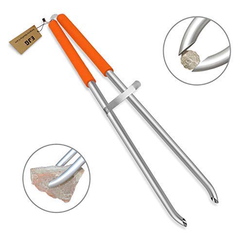 EJG 36" Long Trash & Garbage Picker Grabber, Lightweight Aluminium & Rustproof, Litter Pick Up Stick, Trash Tong, Reaching Assist Tool, Reacher Tool for Elderly, Garden Nabber Plogging (Orange) - color: Orange