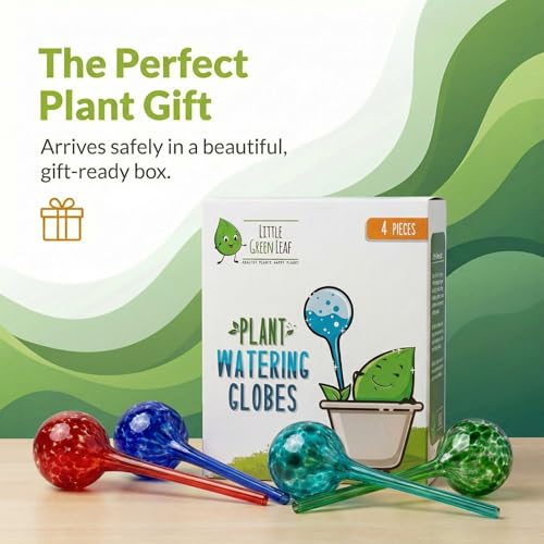 Large Plant Watering Globes 4 Pack – Self Watering Bulbs for Big Pots 350ml - color: 4pk 350ml Multicolor