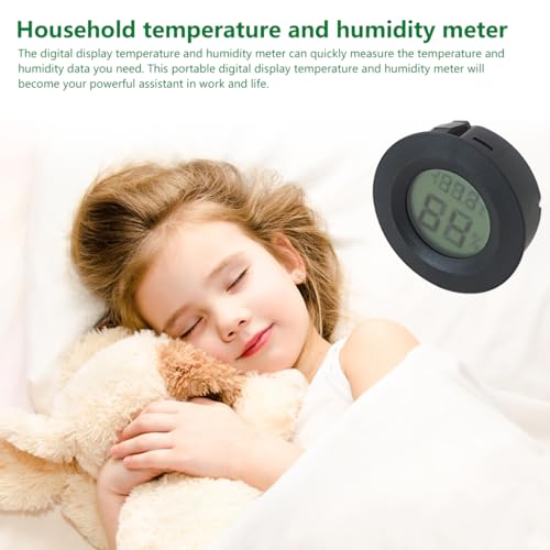GRABOTE 6-Pack Digital Hygrometer Thermometer Set, Mini Humidity Temperature Monitor for Reptile Terrariums and for Greenhouses