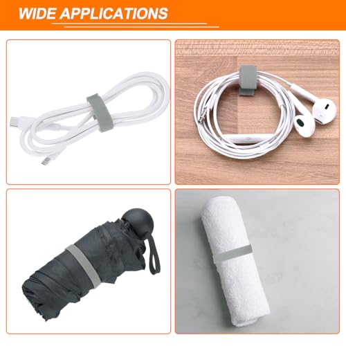 HARFINGTON 2pcs Garden Plant Tape 33ft 25/64" Reusable Garden Plant Ties Strap Nylon Plant Twist Tie for Plant Gardening Home Office, Grey - color: Gray, size: 33ft x 25/64"
