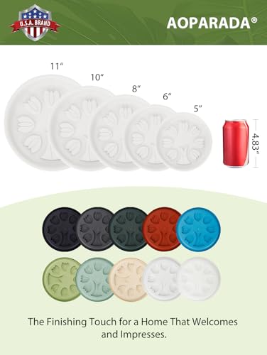 8‑Pack Tulip‑Design Plastic Plant Saucer Drip Tray, 6 Inch(White) - color: White, size: 6"(8Pack)