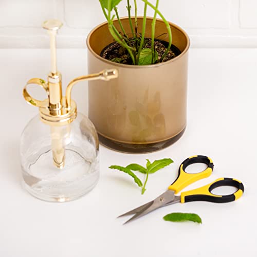 EK Tools Cutter Bee Precision Craft Scissors - Small Ergonomic Scissors with Micro Tip for Cutting Paper, Herbs, and More - Stainless Steel Blades, Yellow and Black - style: 1 Pack