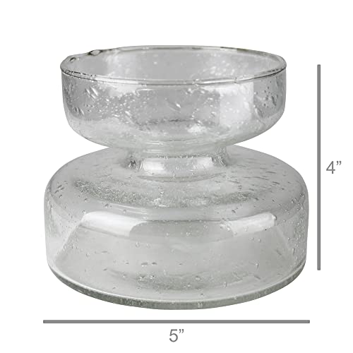 Seeded Glass Amaryllis Bulb Vase, Clear, 1-Count