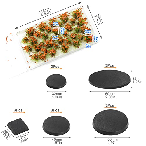 Miniature Vegetation Artificial Flower Cluster with Model Bases War Game Lowland Scenery (C) - color: C