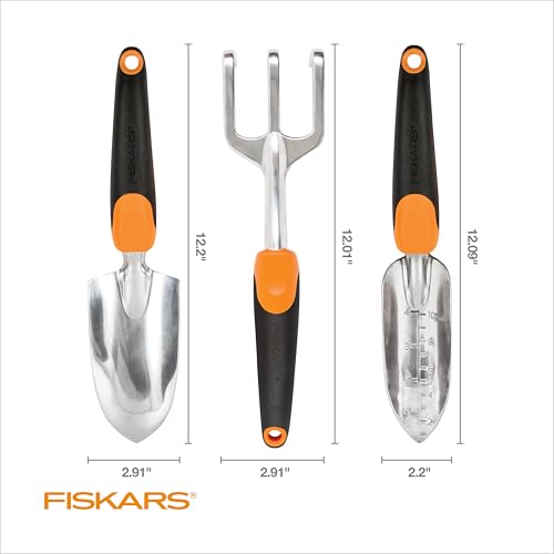 Fiskars 3-Piece Garden Hand Tools Set w/ Trowel, Transplanter & Cultivator - size: Garden Tool Set - New, style: Garden Tool Set - New