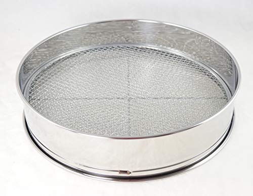 Stainless Bonsai Tool Soil Sieves Set with 3 Nets - 14.5"x 14.5"x 3" (X-1)
