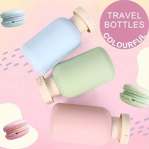ASEVAT 10oz 3Pcs Plastic Refillable Travel Shampoo and Conditioner Bottles Refillable Travel Bottle with Flip Cap Plastic Refillable Shampoo and Conditioner Bottles - color: GreenPinkBlue, size: 10oz