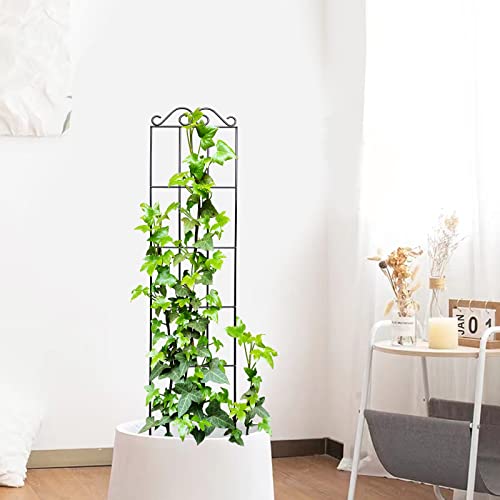 ARIFARO 4Pack 37.5'' Metal Garden Trellis for Climbing Plants Outdoor | Thicken Steel Trellis, For Indoor/Outdoor, Tomato, Cucumber, Rose, Flower, Potted Plants, Houseplants, Climbing Vines, Black - size: 37.5 inches
