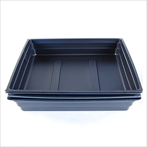 Living Whole Foods Plant Germination Drip Trays - Pack of 50-10" by 10" Black Plastic Greenhouse Growing Trays with No Drain Holes - for Seedlings, Microgreens, Wheatgrass, More - size: Pack of 50