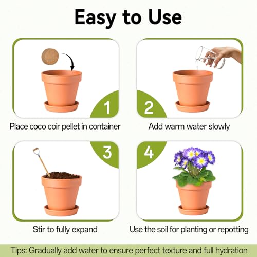 ZeeDix 50 Pack 40mm Organic Coco Coir Pellets Seed Starter Soil - size: 40mm-50pack