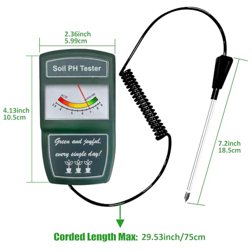 Soil Moisture Meter, Handheld Soil Moisture Meter for Plants, Soil Tester with Long Line No Need to Bend Down to Read, Hygrometer for Garden & Agriculture, for Garden Lovers
