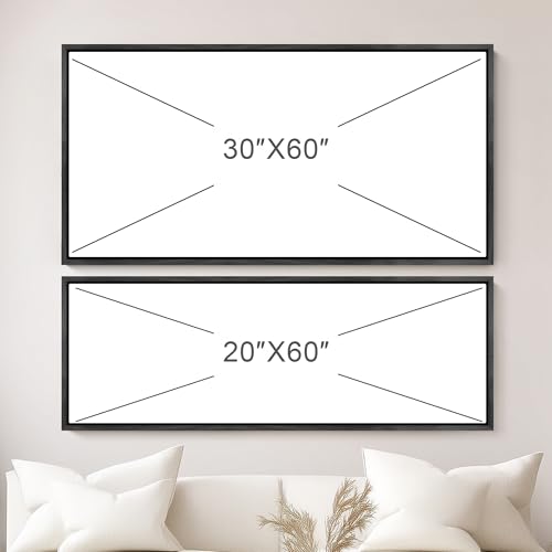 wall26 Large Framed Wall Art Canvas Print - Neutral Pressed Dried Autumn Maple Fern Leaves Botanical for Living Room Bedroom Office - 60"x20" Black - color: AD11-2607-M30, size: 60"L x 20"W, style: Black Frame