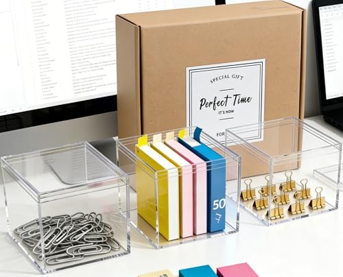 KissYou Acrylic Box Clear Box with Lid Acrylic Square Cube,24 Pack Small Plastic Storage Box Birthday Wedding Graduation Party Decoration - size: 2.95 x 2.95 x 2.95 Inch, style: 24 Pack