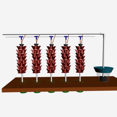 Vertical Gardening Planters - Use Mr Stacky Pots With ANY Grow Medium (Soil, Hydroton, Vermiculte, Perlite, Coco Fiber) - Great for Hydroponics and Aquaponics Too - Build Your Own Stacking Container - color: Terracotta
