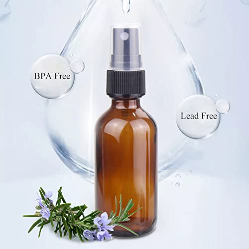 Wedama Spray Bottle, 4 oz Fine Mist Glass Spray Bottles, Little Refillable Liquid Containers for Watering Flowers Cleaning (16 Pack, Amber) - color: Amber, size: 4 Ounce (Pack of 16)