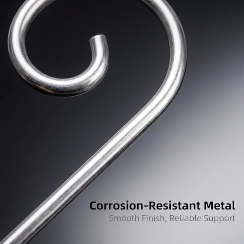20 Pcs Silver 20cm Plant Label Hooks Garden Markers Stake Holder Plant Label Hanger Plant Sign Stake Rustproof Deformed Garden Plant Sign Hooks Hanging Rods for Flower Planter - size: 20cm