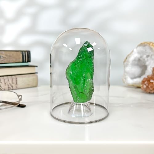 Plymor 3" x 4" Glass Display Dome Cloche with Silver Rim (no Base) - size: 3" x 4"