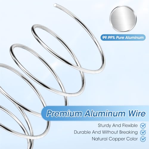 Modacraft 18 Gauge Aluminum Wire 260FT with Cutters - Soft Bendable Craft - color: Silver, size: 18 Gauge