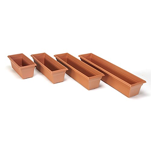 Novelty 16195, Terracotta, Countryside Flower Box Planter, 18-Inch - color: Terracotta, size: 18-Inch