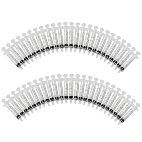 Waziaqoc 50Pcs 2ml/cc Plastic Syringe, No Needle - style: 2ml
