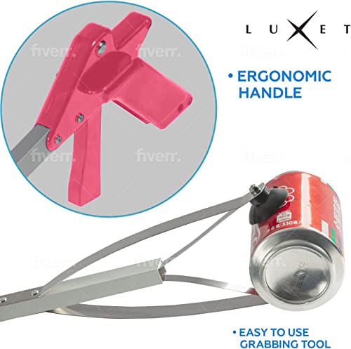 Grabber Tool 32" Suction Cup Grip Heavy Duty Aluminum -2 Pack- Lightweight Foldable Reacher Grabber Pickup Tool, Gripper Grabbers for Elderly Grab it Reaching Tool Trash Picker Grabber Pink, By Luxet - color: Pink, size: 2-Pack