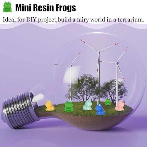 Tindobewan 50 PCS Tiny Frog Mini Resin Frogs for Craft