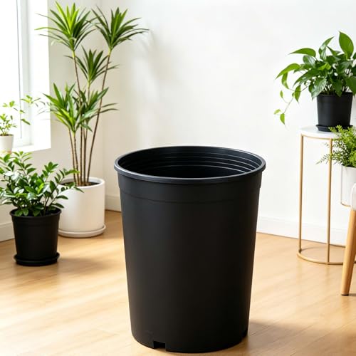 Nursery Pot 1 Gallon 1 Gal 2 Gal 3 Gal 5 Gal 7 Gal 10 Gal 15 Gal Nursery Container Injection Molded Pot Fit for Plants Soil Growers or Hydroponics (10,5 Gallon) - size: 5 Gallon