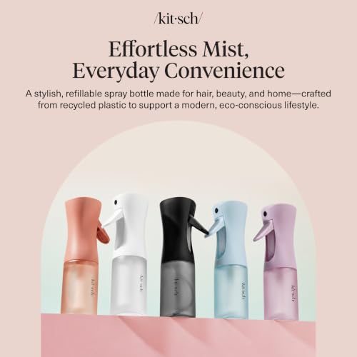 Kitsch Continuous Spray Bottle for Hair – Black, 150ml - color: Black