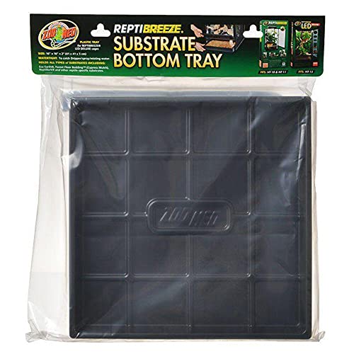 Zoo Med Substrate Bottom Tray for ReptiBreeze - 16" x 16",Black - size: Small/Medium Fits NT10 NT11 NT15 16 L x 16 W x 2 H