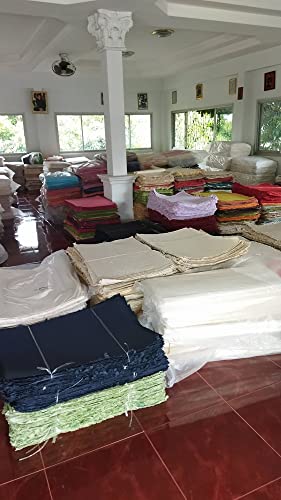 Handmade 100 pcs Mixed Leaves 45x29mm Mulberry Paper Leaves Scrapbooking Wedding DIY Craft Supplies Card Mulberry Paper Roses Leaves Artificial Leaves (Roses Leaves Green Tone)