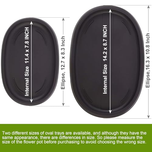 Pinkunn 2 Pcs Bonsai Humidity Drip Tray for Plants,16.3 x 10.8 Inch - size: 16.3 x 10.8 Inch