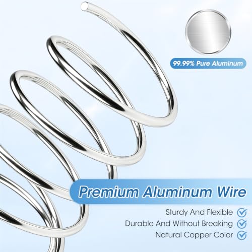 Modacraft 15 Gauge Aluminum Craft Wire with Cutter - 164 Ft 1.5mm (Silver) - color: Silver, size: 15 Gauge